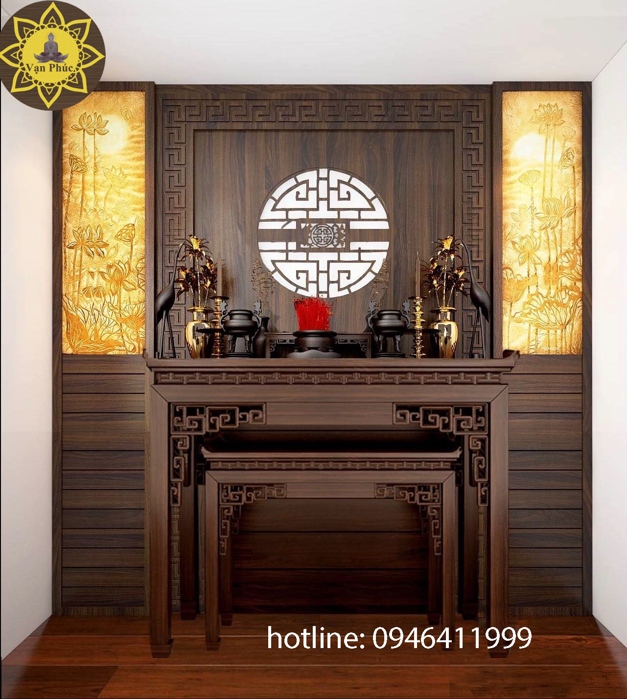Bàn thờ Phật cao cấp được thiết kế với các chi tiết tinh tế và chất liệu cao cấp sẽ mang lại một không gian tĩnh lặng và thiêng liêng cho gia đình bạn. Hãy xem hình ảnh để cảm nhận rõ hơn về vẻ đẹp của bàn thờ này.